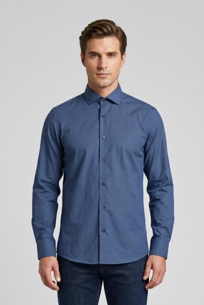 Vipa Camiceria camicia in cotone a pois Guana [cebe6abd]