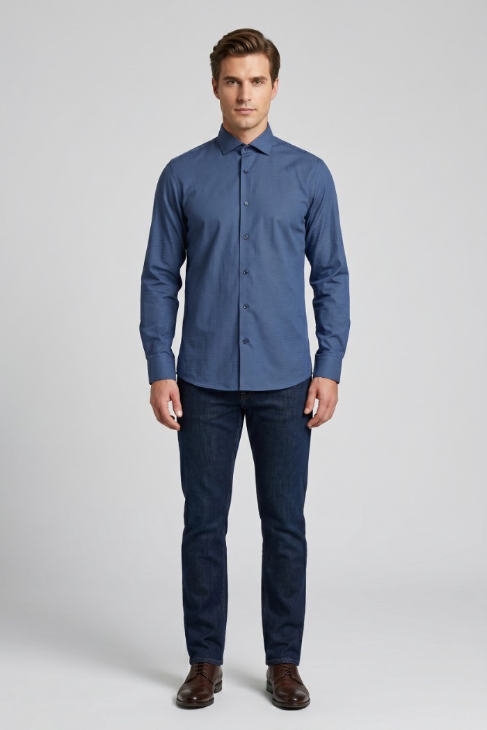 Vipa Camiceria camicia in cotone a pois Guana [a085e8b4]