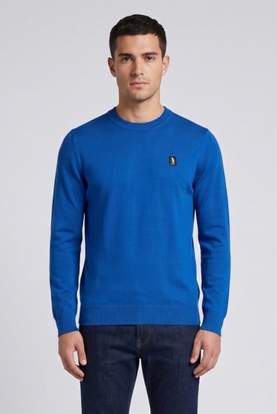 Refrigue maglia girocollo con logo patch R4059M261 [6064b262]