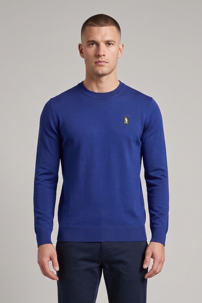 Refrigue maglia girocollo con logo patch R4059M261 [2c0a4372]