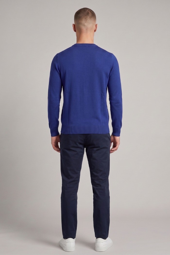 Refrigue maglia girocollo con logo patch R4059M261 [f52c007f]
