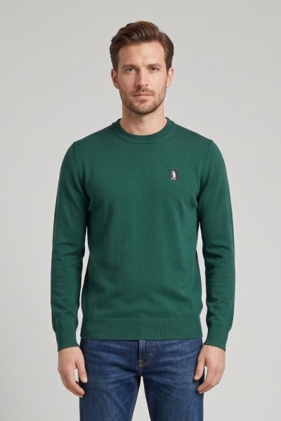 Refrigue maglia girocollo con logo patch R4059M261 [755c609f]