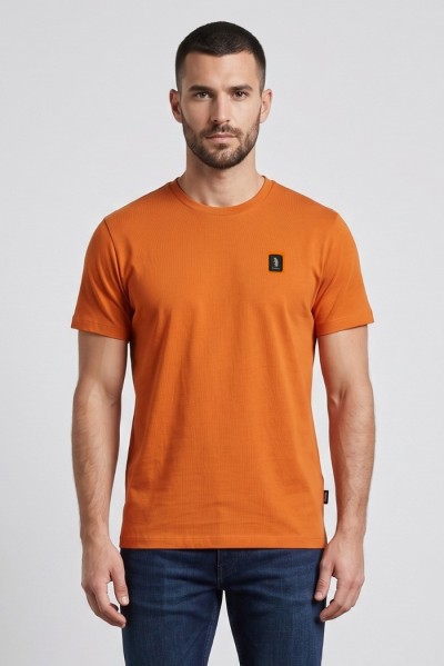 Refrigue t-shirt in jersey con logo patch R4529M261 [71b25393]