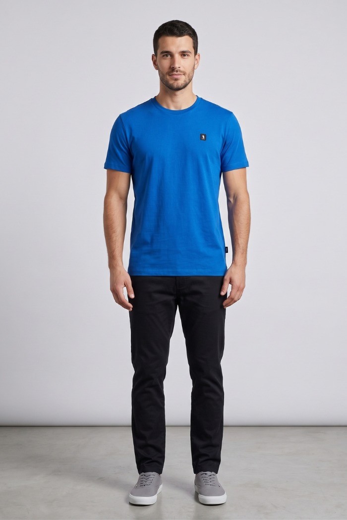 Refrigue t-shirt in jersey con logo patch R4529M261 [27ed1494]