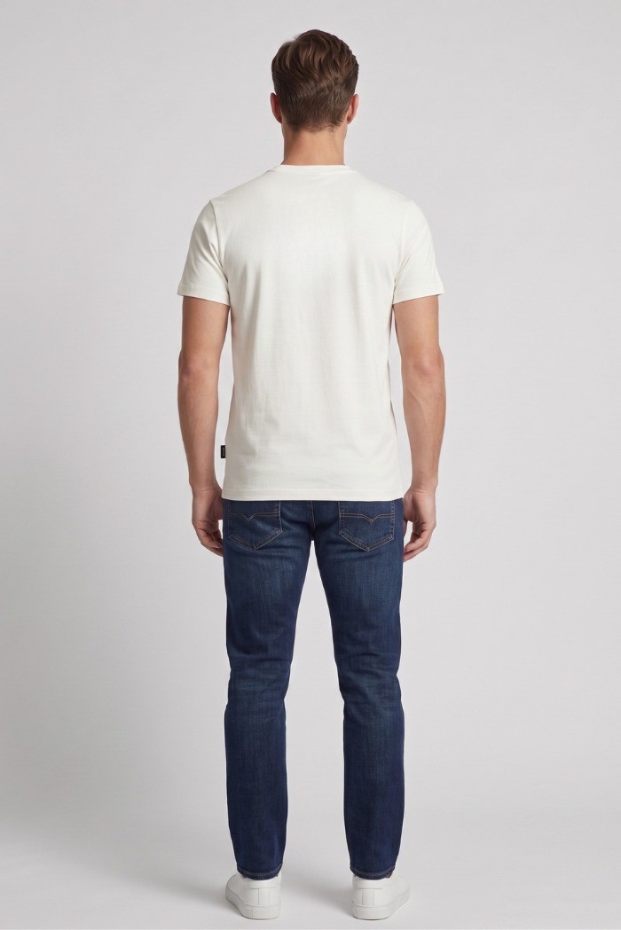 Refrigue t-shirt in jersey con logo patch R4529M261 [077f41ef]