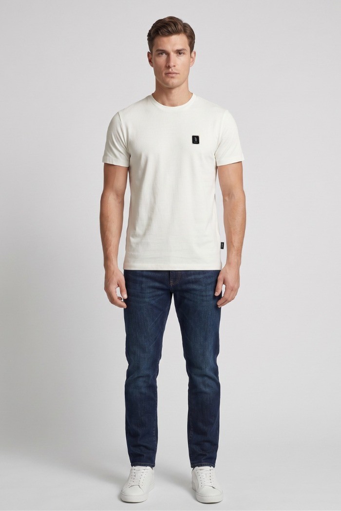 Refrigue t-shirt in jersey con logo patch R4529M261 [b06280eb]