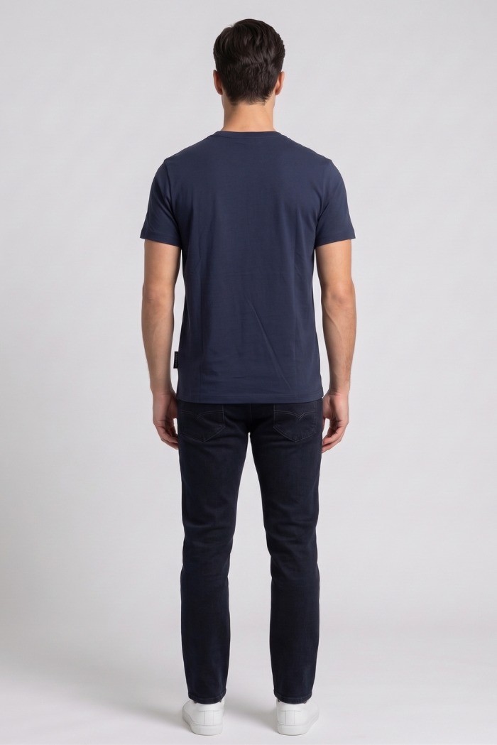 Refrigue t-shirt in jersey con logo patch R4529M261 [9c61fbe9]