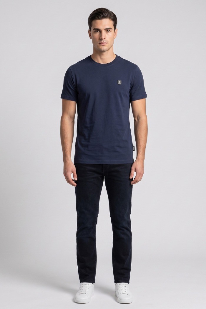 Refrigue t-shirt in jersey con logo patch R4529M261 [2b7c3aed]