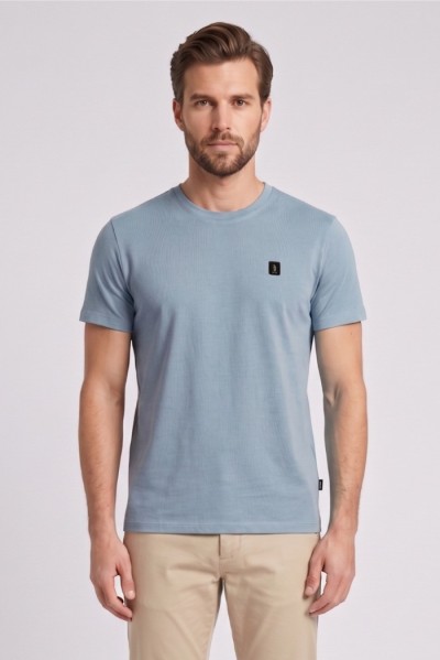 Refrigue t-shirt in jersey con logo patch R4529M261 [4d15c837]