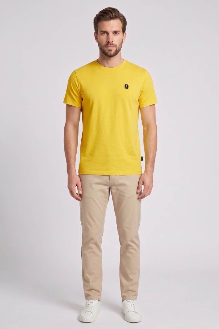 Refrigue t-shirt in jersey con logo patch R4529M261 [02b4184b]