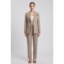 Markup tailleur gessato in misto lino e cotone MW1660003 [b37a0129]