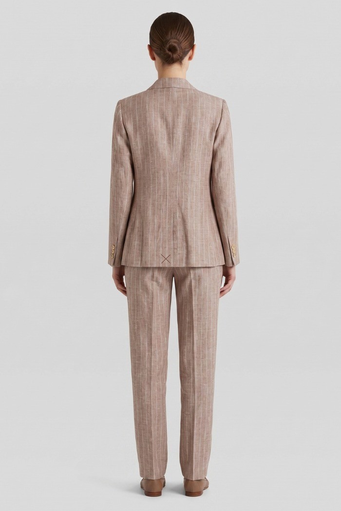 Markup tailleur gessato in misto lino e cotone MW1660003 [6a5c4224]