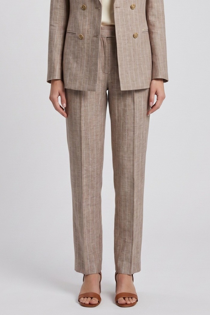 Markup tailleur gessato in misto lino e cotone MW1660003 [6f0c053a]