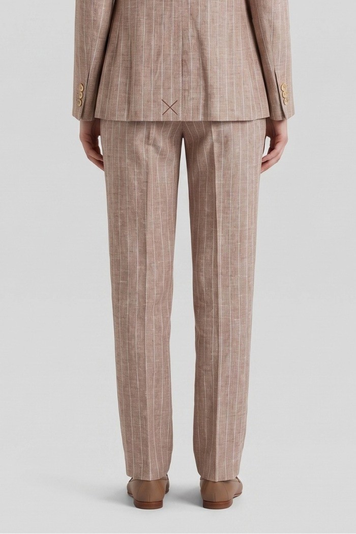 Markup tailleur gessato in misto lino e cotone MW1660003 [b62a4637]