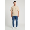 Icon t-shirt in cotone con logo in rilievo IUT036 [b58a2308]