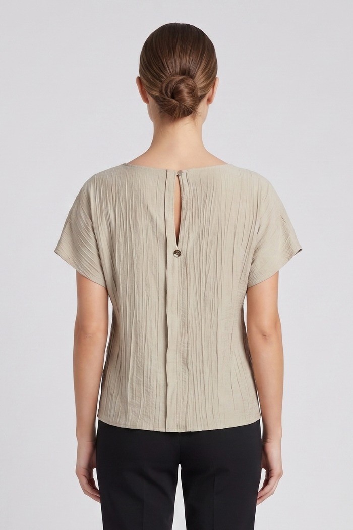 Maidoma blusa in viscosa stretch con dettaglio piume pe26f183/ma8449 [06db92b2]