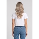 Fly Girl t-shirt in cotone stretch con strass 1005/05 [b7a178fa]
