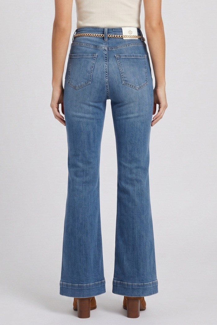 Markup jeans flare in denim di cotone stretch MW1650008 [f5e2e130]