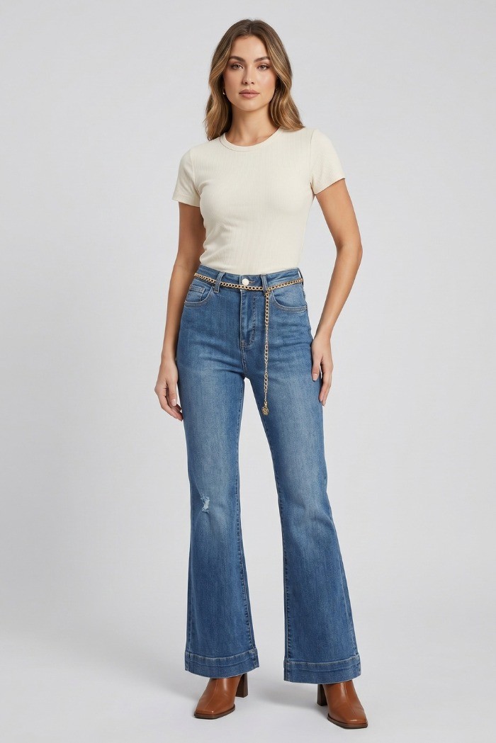 Markup jeans flare in denim di cotone stretch MW1650008 [42ff2034]