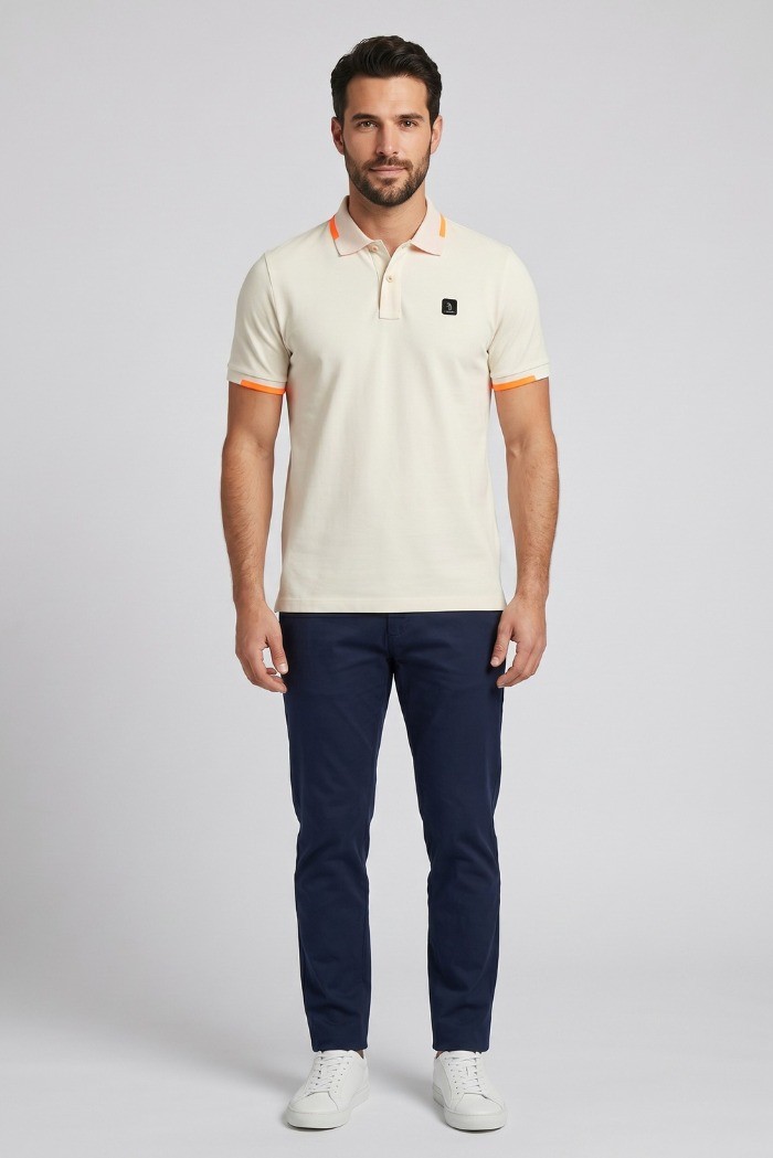 Refrigue polo in piquet di cotone stretch R5022M261 [79e50478]