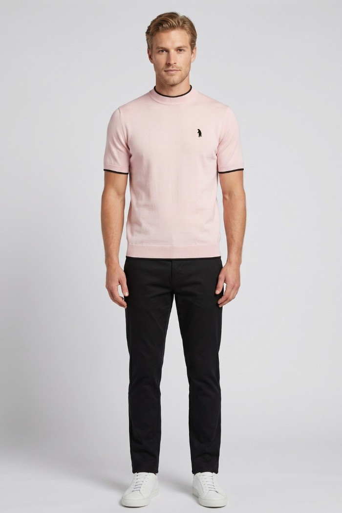 Refrigue maglia in filo di cotone con contrasti R4064M261 [f09fb358]