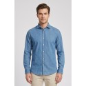 Paul Matthew camicia in denim di cotone stretch CF11-1001 [3e9af249]