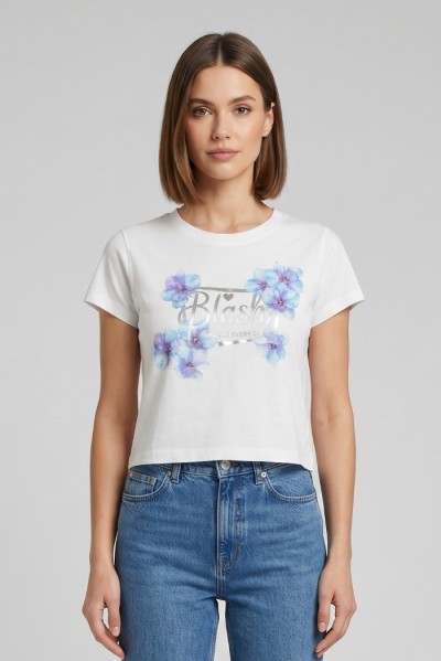 Blash t-shirt in cotone con stampa BS1710023 [d0d1da51]