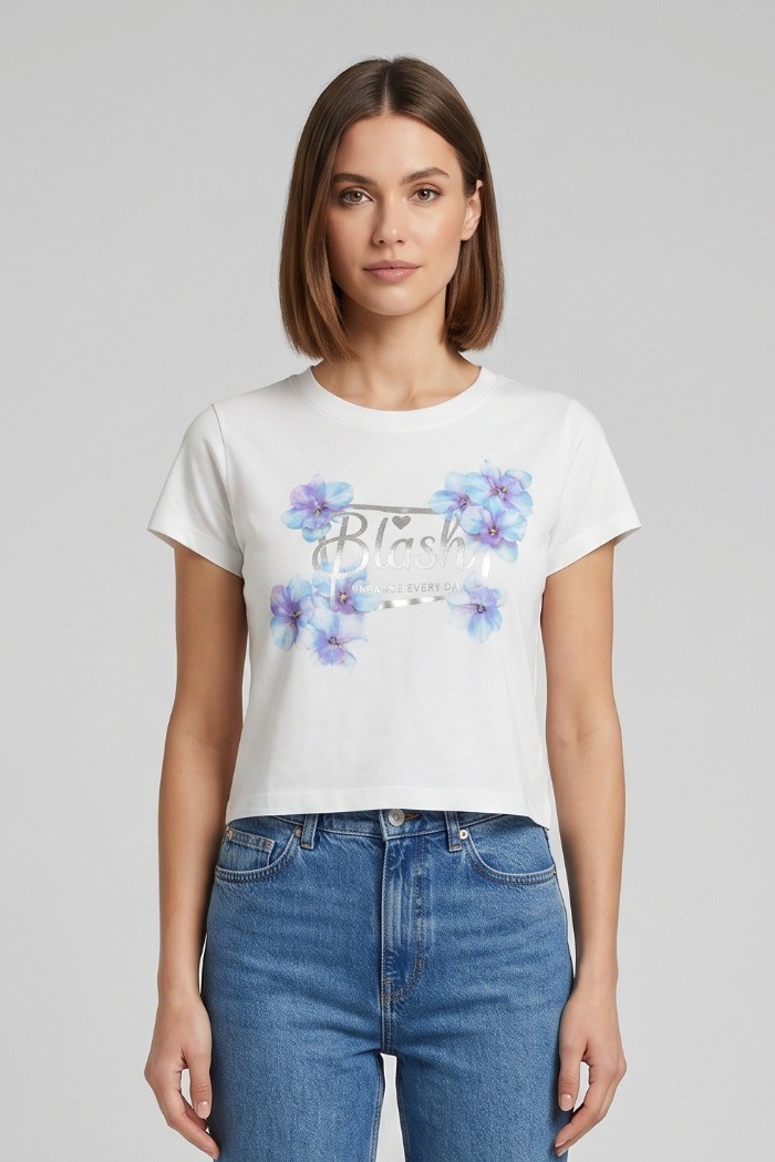 Blash t-shirt in cotone con stampa BS1710023 [d0d1da51]