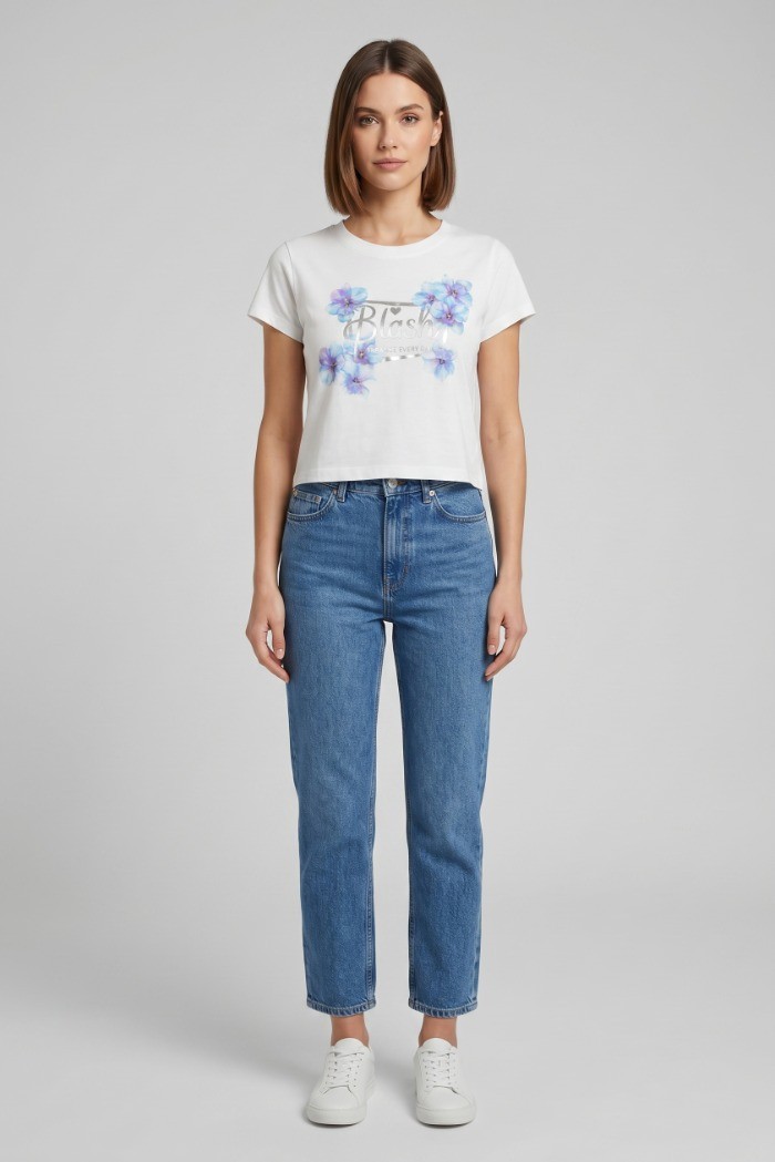 Blash t-shirt in cotone con stampa BS1710023 [beea5858]