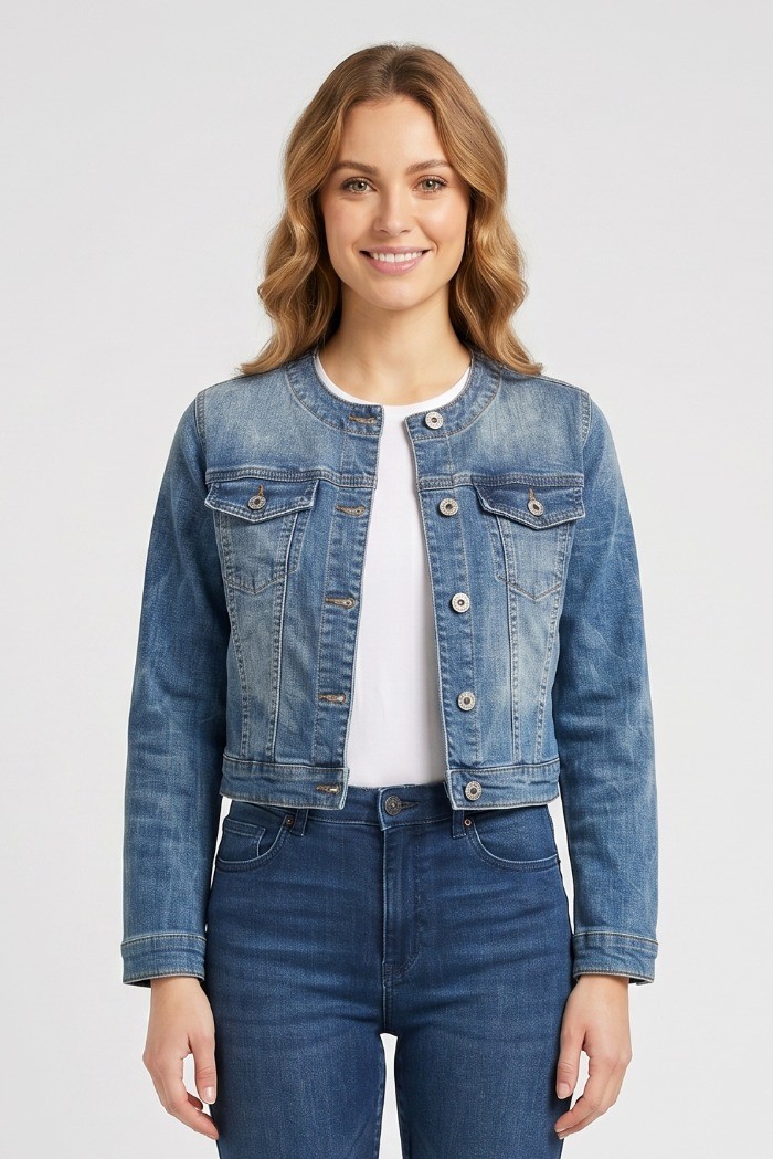 PDK giubbino in denim di cotone stretch 2225PGJ9566 [a1ab4434]