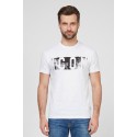 Icon t-shirt in cotone con stampa logo effetto pittura IUT034 [858a4509]