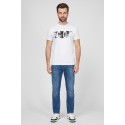 Icon t-shirt in cotone con stampa logo effetto pittura IUT034 [ebb1c700]