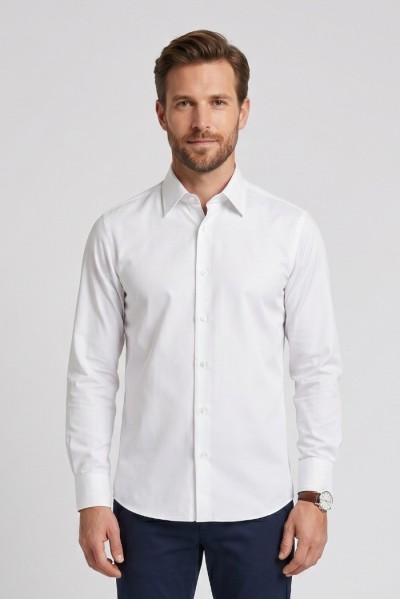 Vipa Camiceria camicia tailor fit in cotone Manila — 805219040079046_1