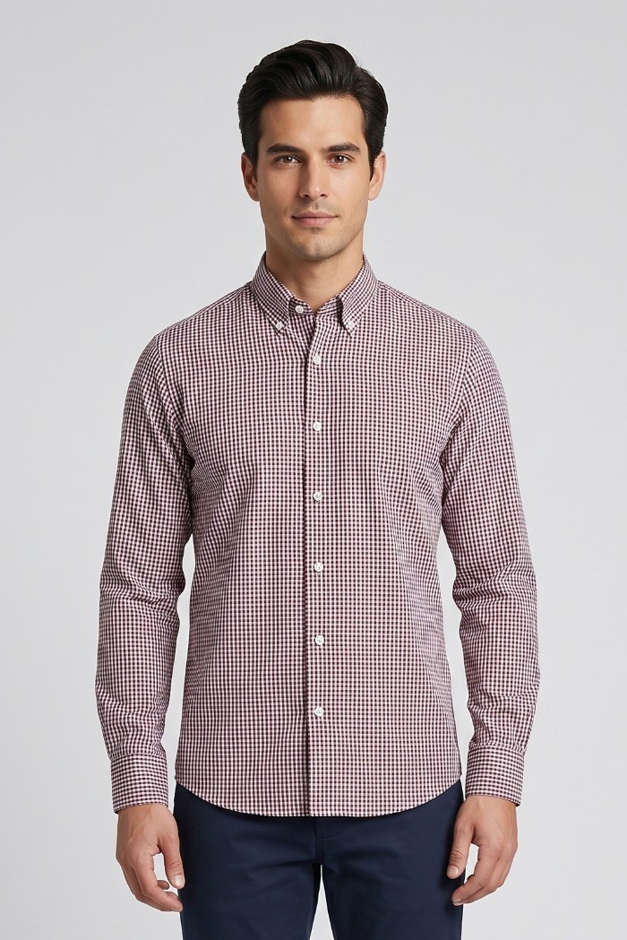 Vipa Camiceria camicia botton down a quadri in cotone Amster [767db445]