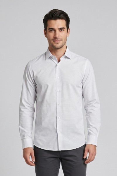 Vipa Camiceria camicia a pois in cotone Trame [d200b49e]
