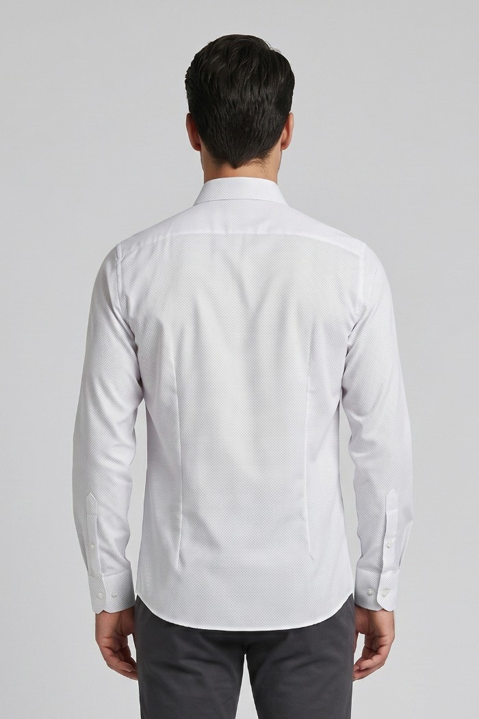Vipa Camiceria camicia a pois in cotone Trame [0b26f793]