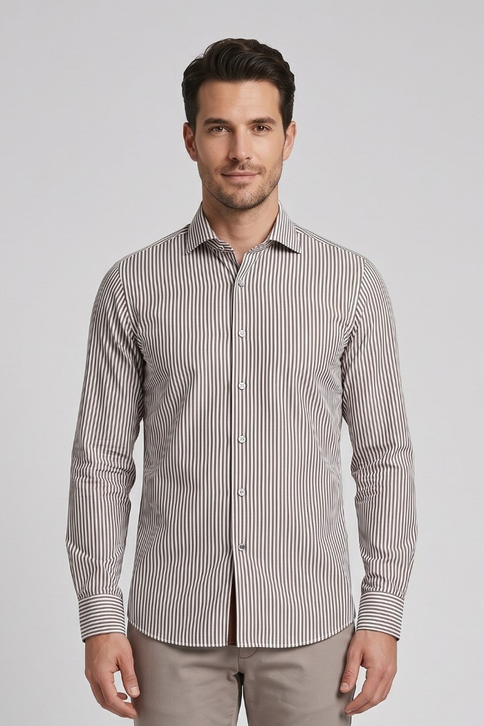 Vipa Camiceria camicia rigata in cotone Tarra [74af554b]