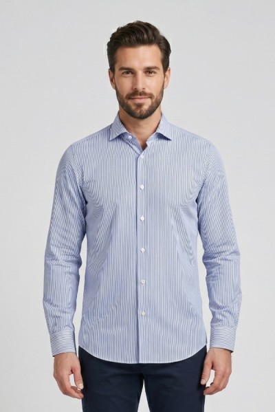 Vipa Camiceria camicia rigata in cotone Lord — 805219040079057_1