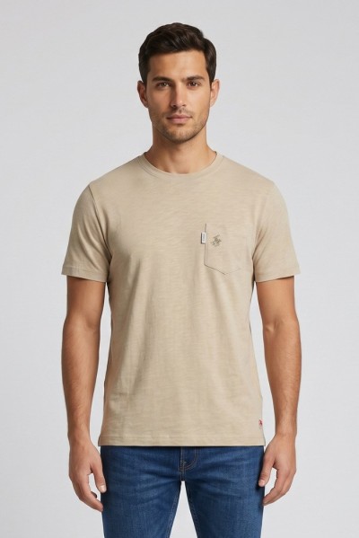 Beverly Hills Polo Club t-shirt in jersey di cotone con taschino TS450040 — 805219040079752_3