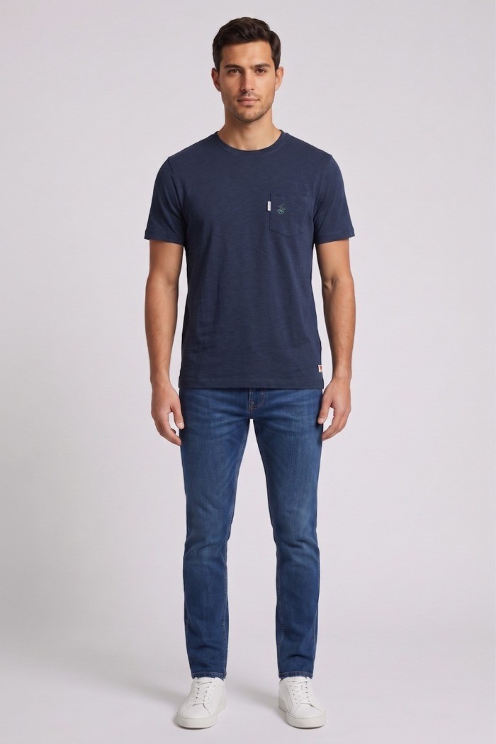 Beverly Hills Polo Club t-shirt in jersey di cotone con taschino TS450040 [71a1bc68]