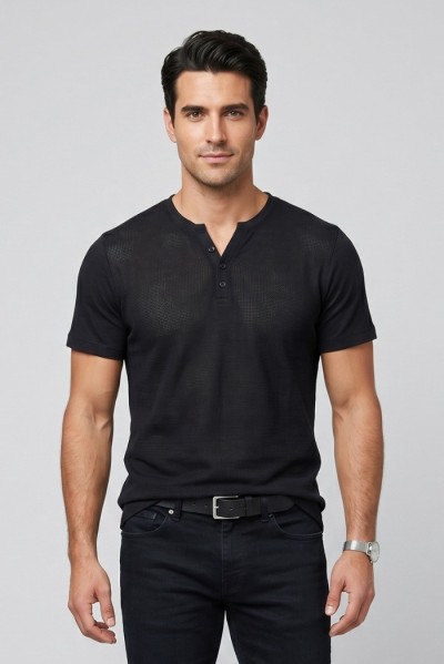 Guy t-shirt in cotone traforato Cabrio127-yuta jef M49893 [156e1a02]