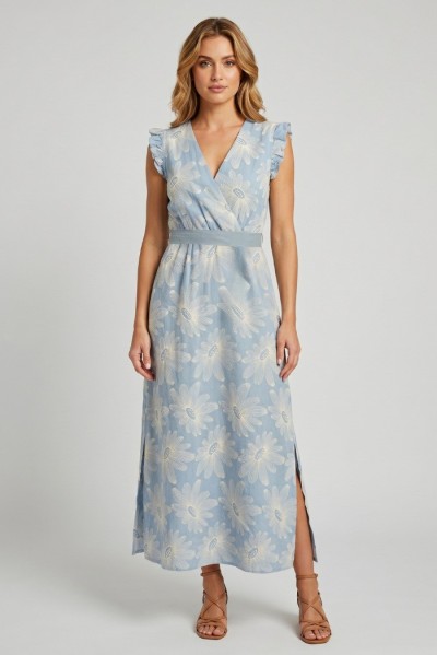 Fresh Flower abito in cotone a fantasia floreale FD675 [51518c06]