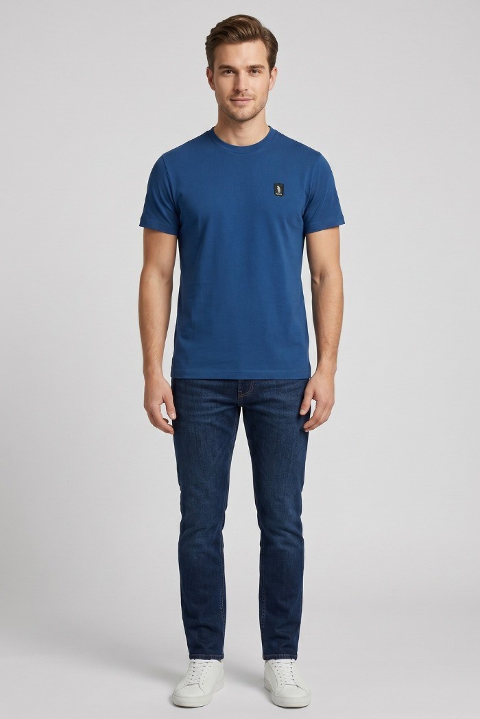 Refrigue t-shirt in piquet di cotone stretch R4514M261 [5b9cd05a]