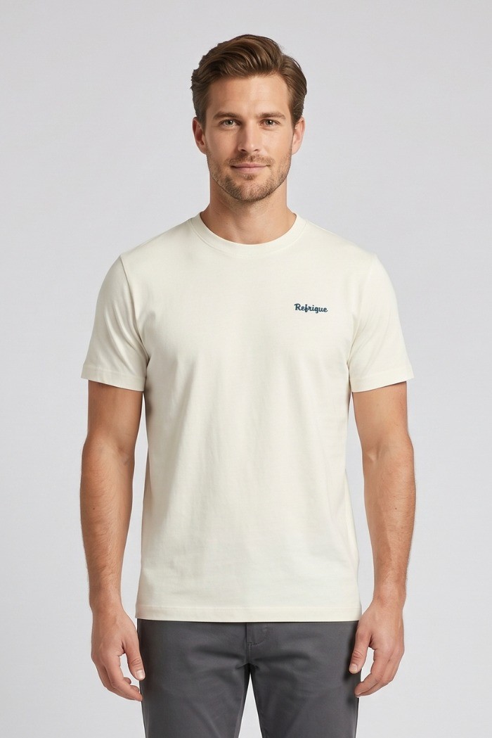 Refrigue t-shirt in jersey con logo ricamato R4533M261 [6fd3ae6a]