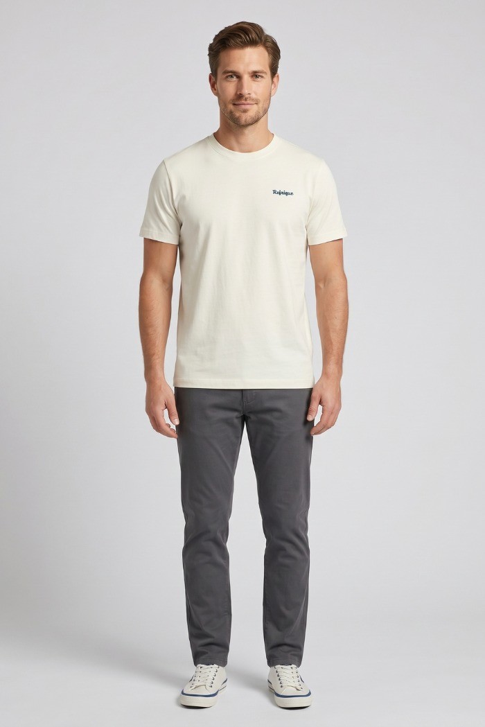 Refrigue t-shirt in jersey con logo ricamato R4533M261 [01e82c63]
