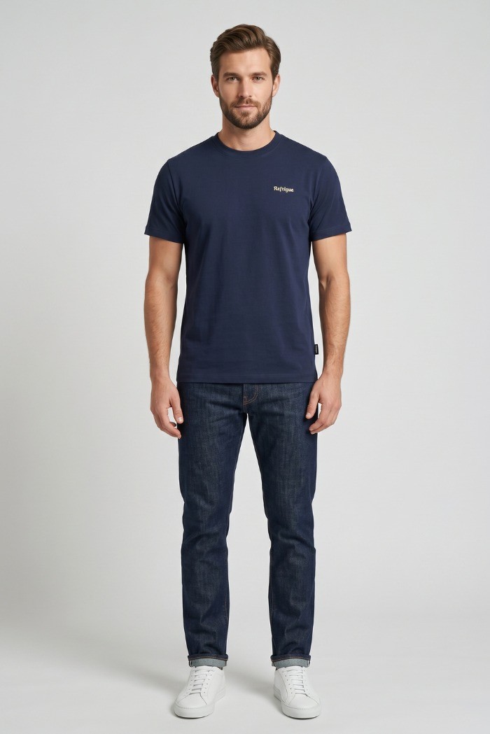 Refrigue t-shirt in jersey con logo ricamato R4533M261 [9af69665]