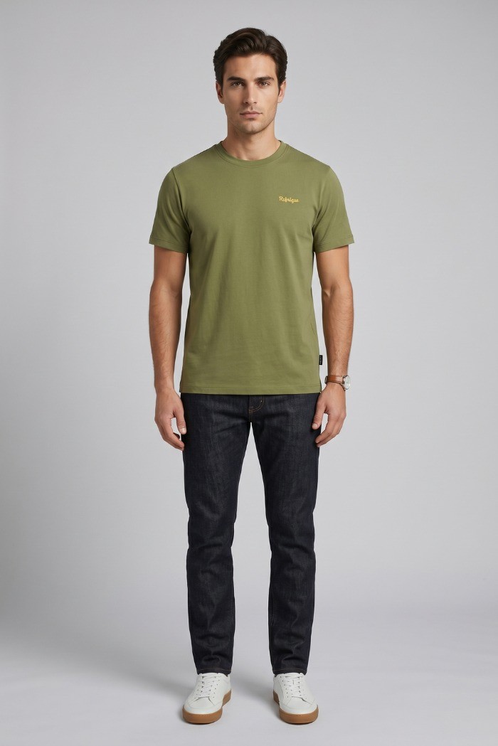 Refrigue t-shirt in jersey con logo ricamato R4533M261 [608e4486]