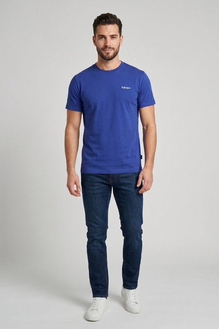 Refrigue t-shirt in jersey con logo ricamato R4533M261 [a0e40a0d]