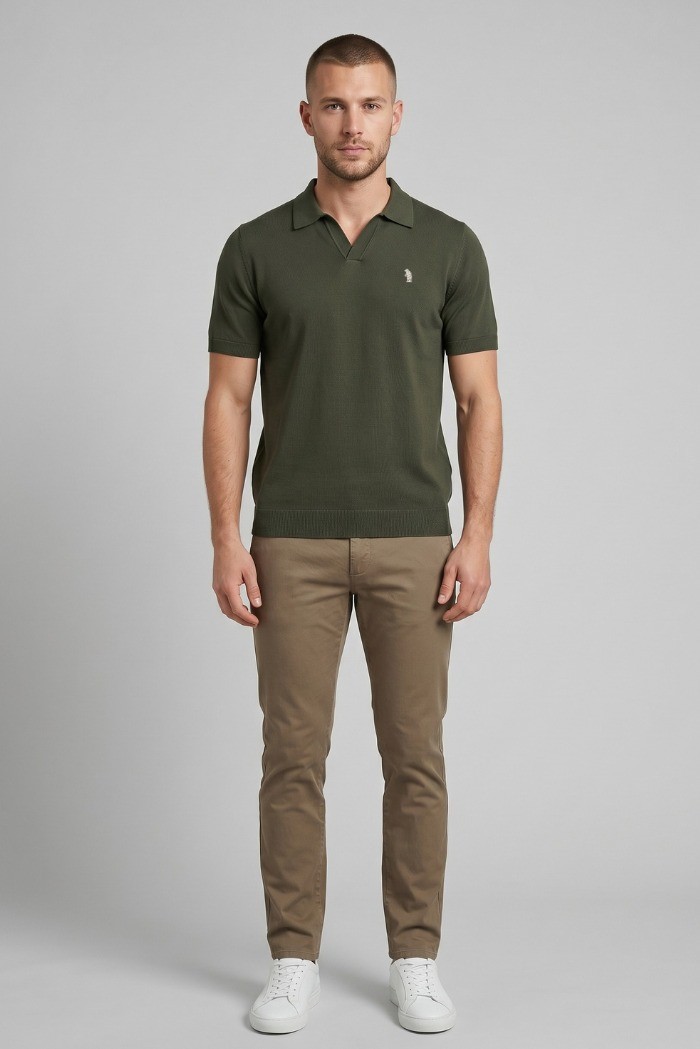 Refrigue polo derby in filo di cotone R5009M261 [40d0a433]