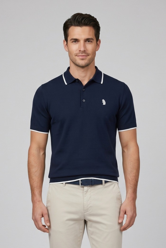 Refrigue polo in filo di cotone con contrasti R5012M261 [7d9dcb54]